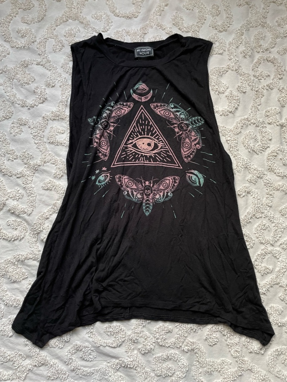 Midnight Hour Death Moth Witchy Flowy top s